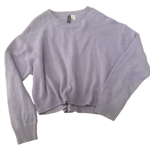 🌼Purple H&M cropped sweater.